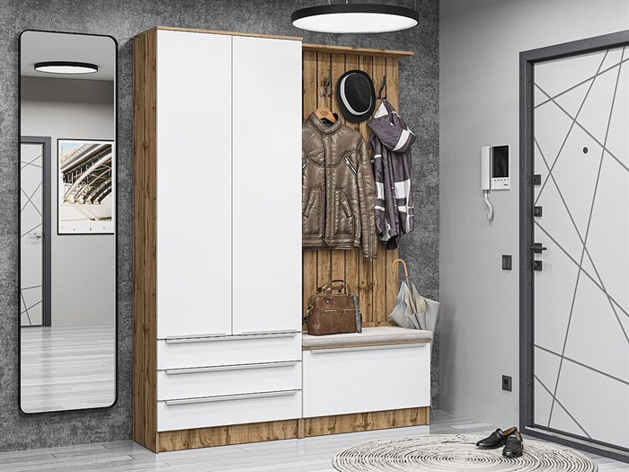 Стиль-03 Silky White/Дуб Вотан 59902