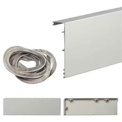 Маскировочная планка для системы Herkules Glass Серебро 1656