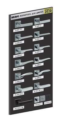 Стенд c фурнитурой "BRAVO" правый Черный 3731