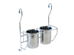 Полка навесная с 2-мя стаканами Хром 22705